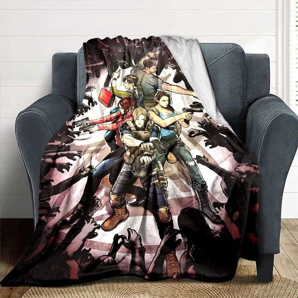 1pc Resident Evil 6 Blanket Soft Warm Throw for Home, Office, Travel All Season Cozy Bedding Gift, Office Cozy Accessory