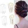 Pettine Lisciante Accessorio per Capelli per Acconciature Veloci Ornamento per Capelli alla Moda Leggero Metallo Pettine Styler