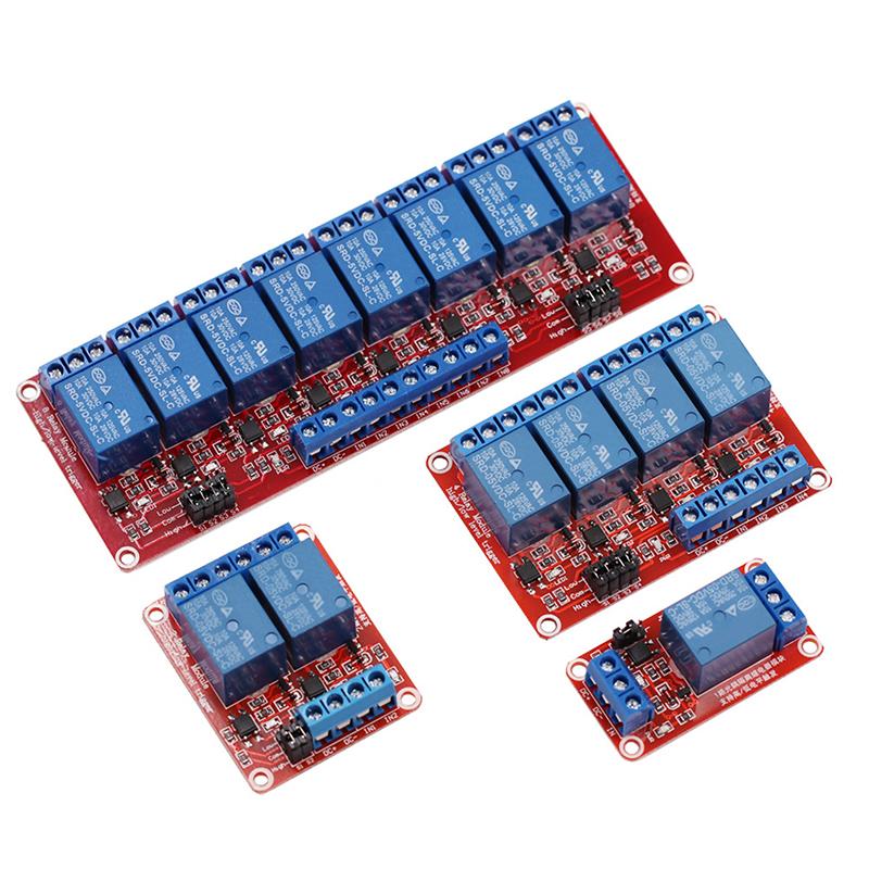 High Low Level Trigger Relay Module 1/2/4/8 Channel 5V12V24V Home Intelligent Control Relay Module With Optocoupler Isolation