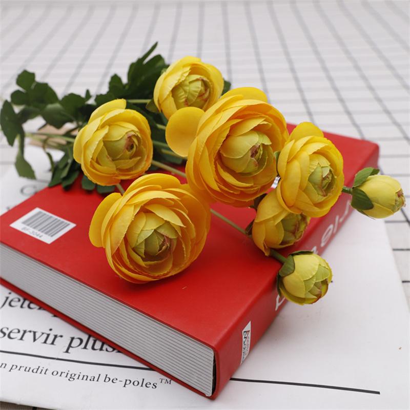 1PCS Artificial 4 Heads Lotus Flower Bouquets Simulated Flower Ornaments Indoor Decorations