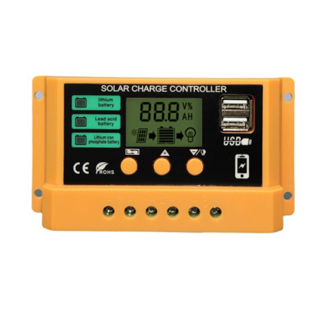 Intelligentes LCD-Display Solarmodul Batterieregler 12V 24V 20A Tragbares Zubehör für effizientes Energiemanagement