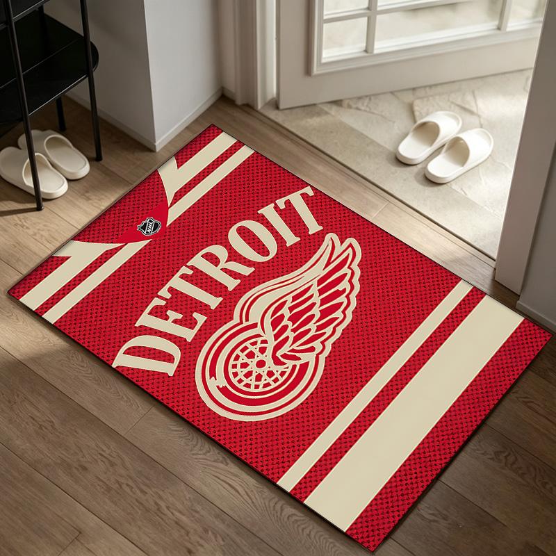 Detroit Red Wings A Rug Suitable for Office Chair Areas Living Rooms and Computer Desks Perfect for Home Offices and an Ideal Holiday Gift