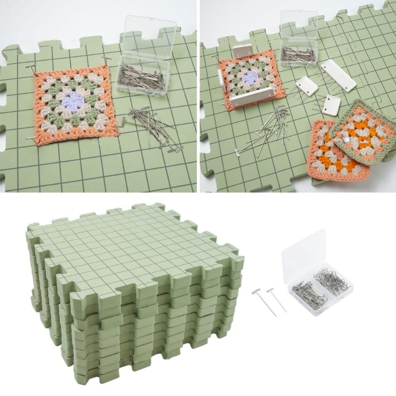 Knitting Blocking Mats Crochet Blocking Mats EVA Thick Grids Board for Crocheting Needleworks Knitting Project