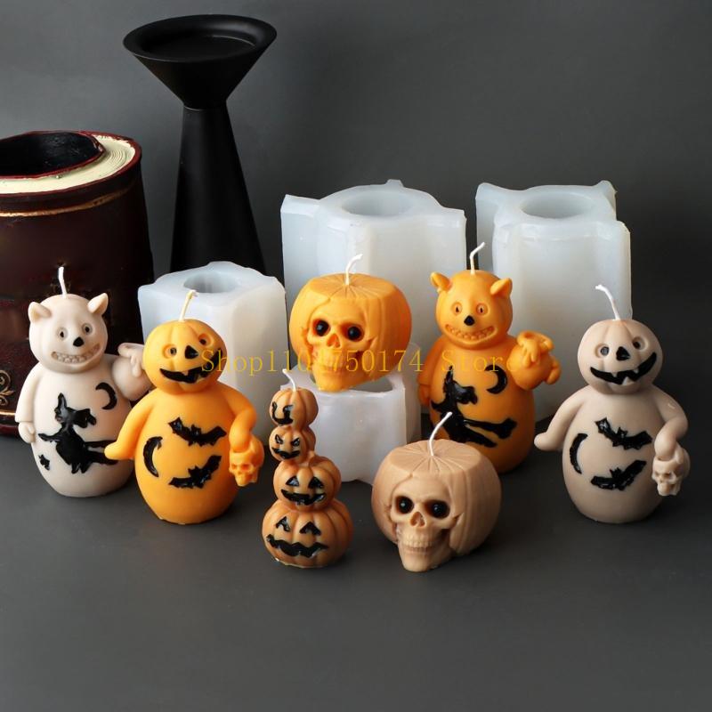 Halloween Pumpkin Molds for Candle Soap Chocolate Fondant Hollween Decorations, Pumpkin Silicones Molds Top Sale