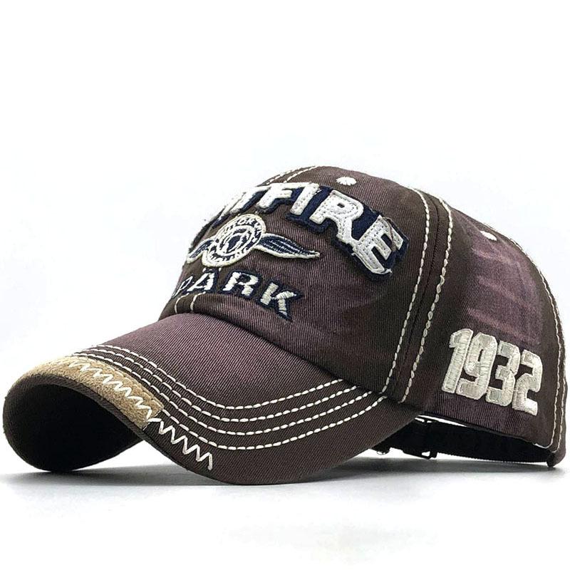 SPARK Alphabet Washed Cotton Baseball Cap Male and Female Alphabet Embroidered Cap Sunshade Sunscreen Cap