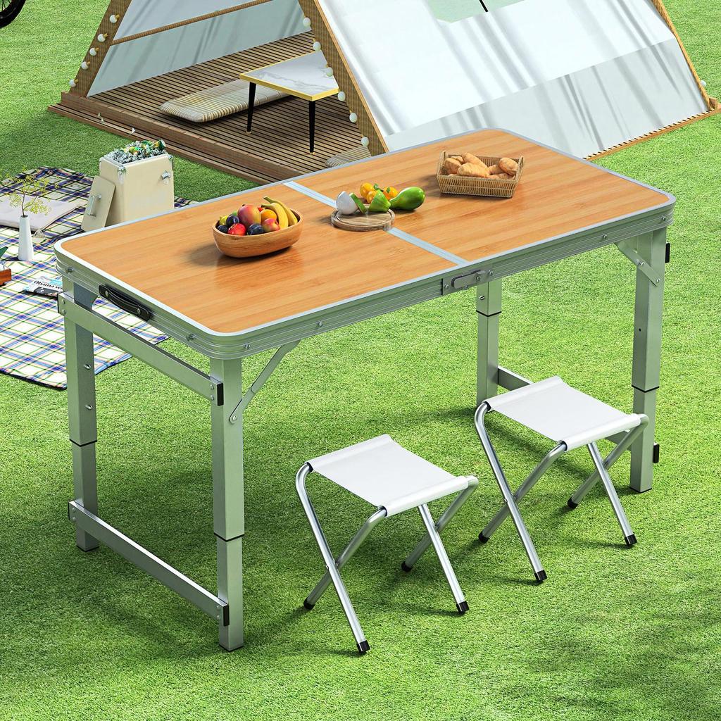 Portable Aluminum Folding Table - Multifunctional Dining, Study, or Outdoor Use