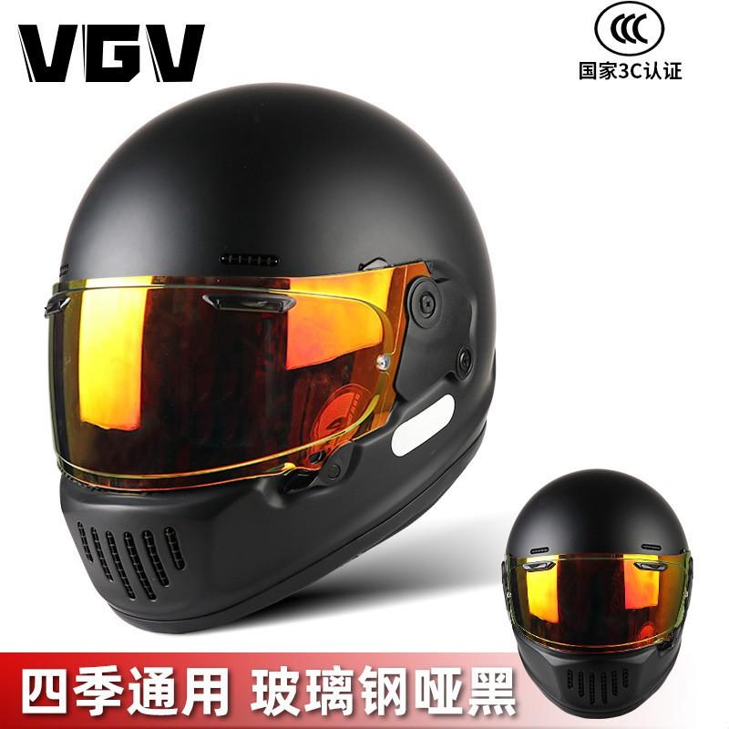Ultra-Light Carbon Fiber Full Face Motorcycle Helmet Adults Lightweight Retro Style With Removable Visor