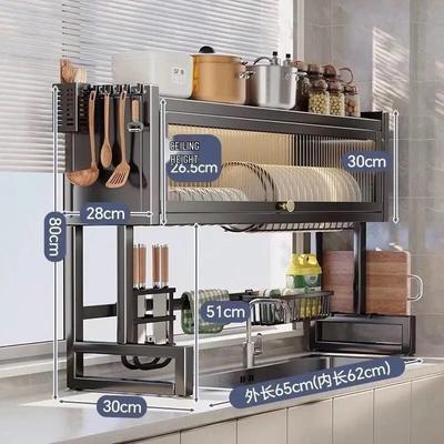 Foldable Aluminum Kitchen Sink Organizer Rack