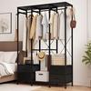 SINNONAKA Hanger Rack with Clothes Large Clothes Storage Clothes Costume Easy To Clothing Total Load Capacity 180kg Waterproof Drawers, Wardrobe,