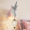 Cartoon Kids Baby Wall Hanging Light LED Resin Unicorn Lamp AC220V Blue Pink Wall Lamp for Princess Girl Bedroom Decoration