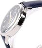 Anticlockwise Reverse Watch, Japanese Quartz Movement, Blue Genuine Leather Band (Blue)
