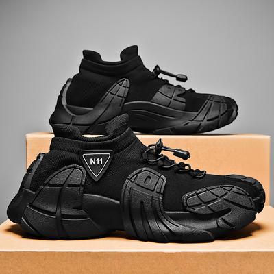 Moda Erkek Tasarımcı Siyah Sneaker Yüksek Kaliteli Koşu Çorapları Ayakkabı Erkek Günlük Spor Ayakkabı Nefes Alabilen Erkek Yürüyüş Jogging Ayakkabıları