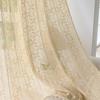 Rustic Crochet Curtains for Living Room Farmhouse Knitted Cotton Curtain Panels for Home Decor Boho Hollow Lace Curtains 1 Panel