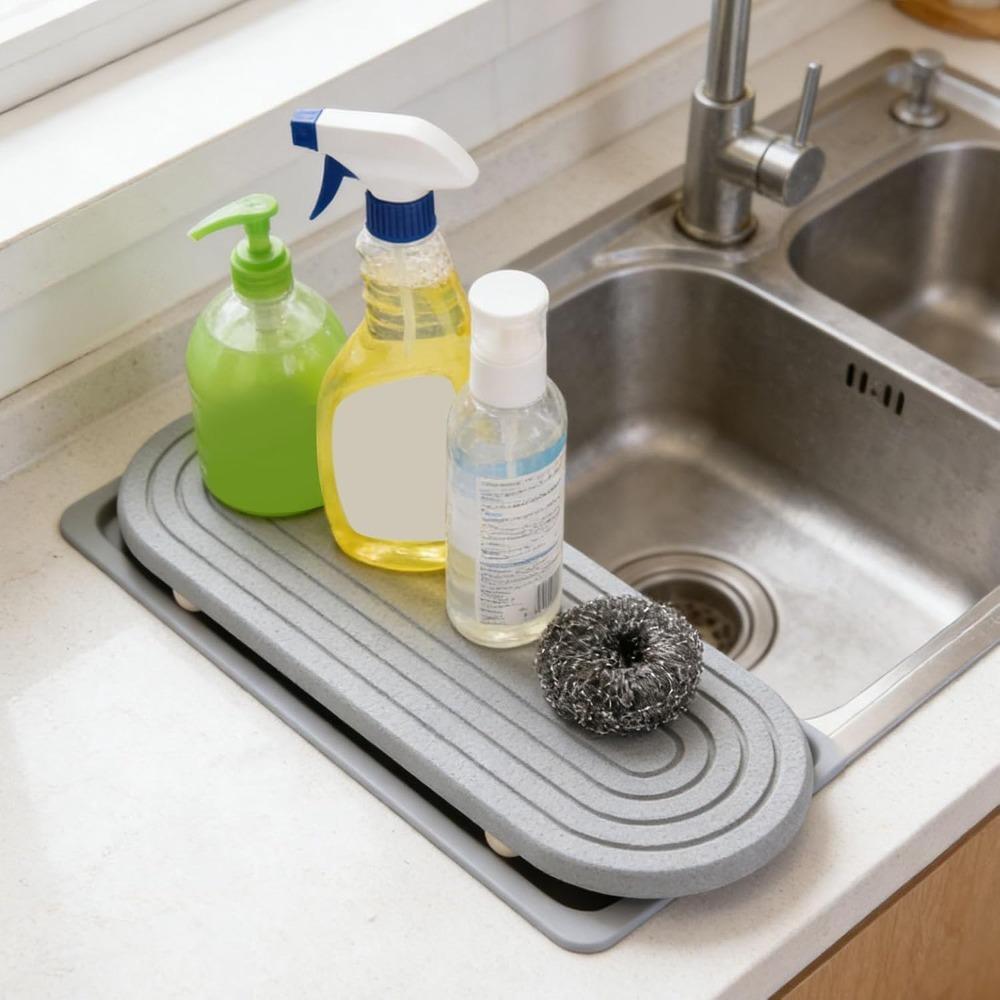 Fast Water Absorption Water Absorbing Tray Diatomite Counter Top  Tray Fast Drying  Mat  Bathroom