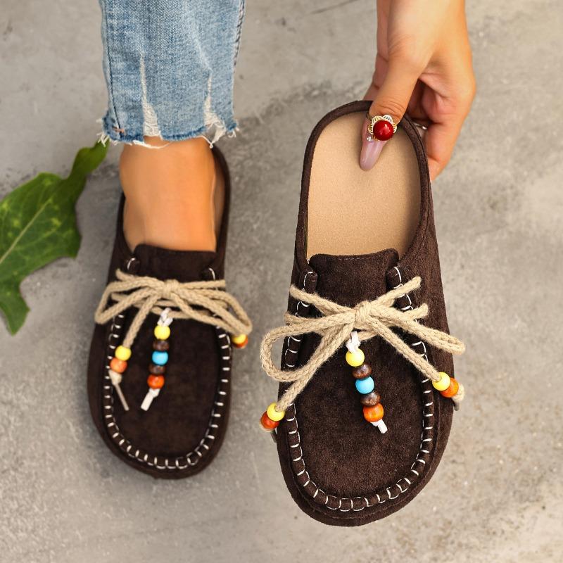 The New Retro Baotou Thick-soled Shoes Are Casual and Fashionable, with One Foot and Half Slippers