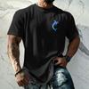 Men's Vintage Texture Printed Short Sleeve T Shirt Loose Fit Casual Summer Daily Wear Top Lightweight Breathable Fabric