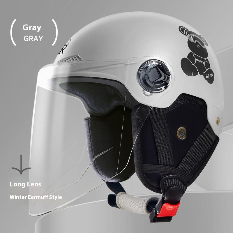 Electric Vehicle, Motorcycle, Women's Summer Battery Car, Half Helmet, Men's Four-season Universal Safety Helmet