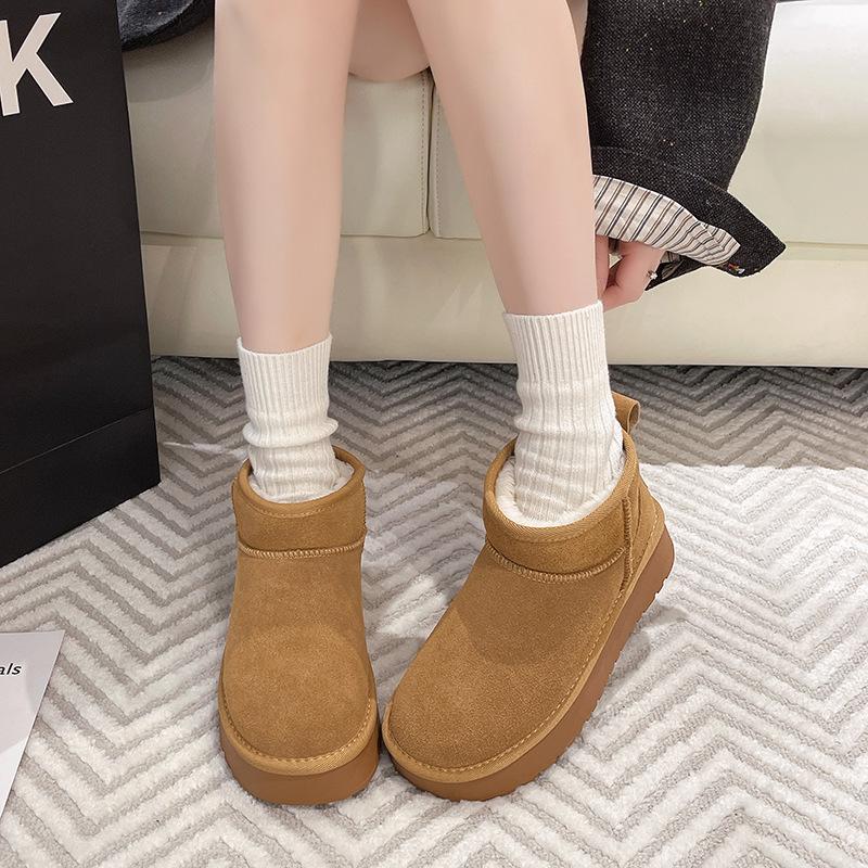 

Женские модные зимние легкие теплые ботинки для снега с толстой подошвой и коротким голенищем, нескользящие повседневные кроссовки, хлопковые ботинки 40 верблюд