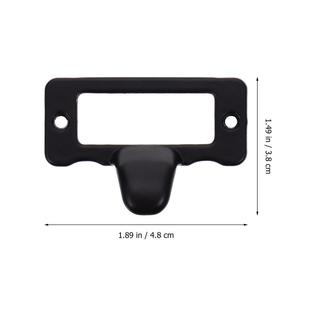 10Pcs Zinc Alloy Label Pull Handle Retro Cabinet Pull Handle for Office Library Post Office Furniture Drawer Door Name Card Slot