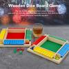 Wooden Dice Board Game Home Pub Holiday Party 4 Players Family Table Math Games for Adults Kids
