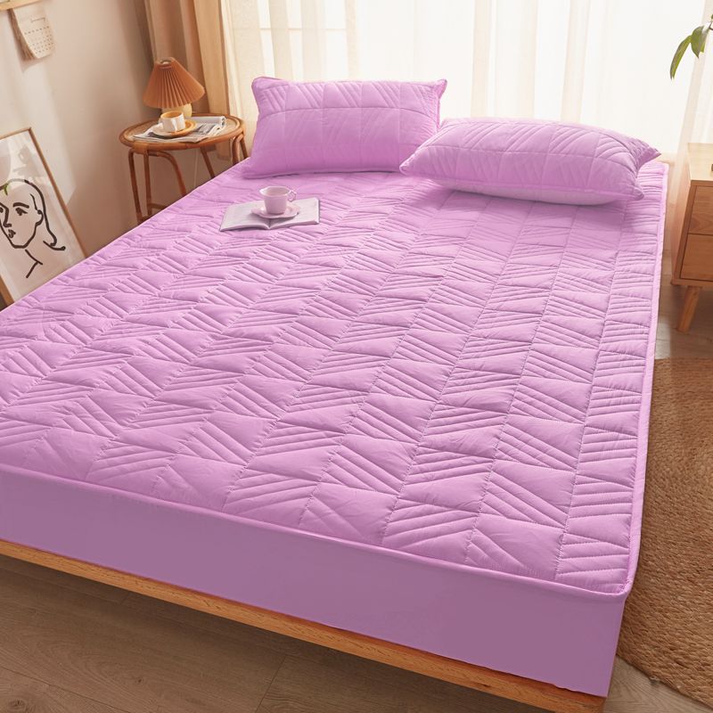 Set 3 buc Topper Saltea Matlasat Moale Respirabil din Latex cu Set Fețe de Pernă, Protector Saltea Lux Minimalist Scandinav din Latex