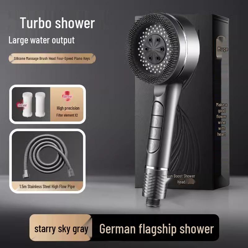 Filtered Booster Handheld Shower Head with Large Output