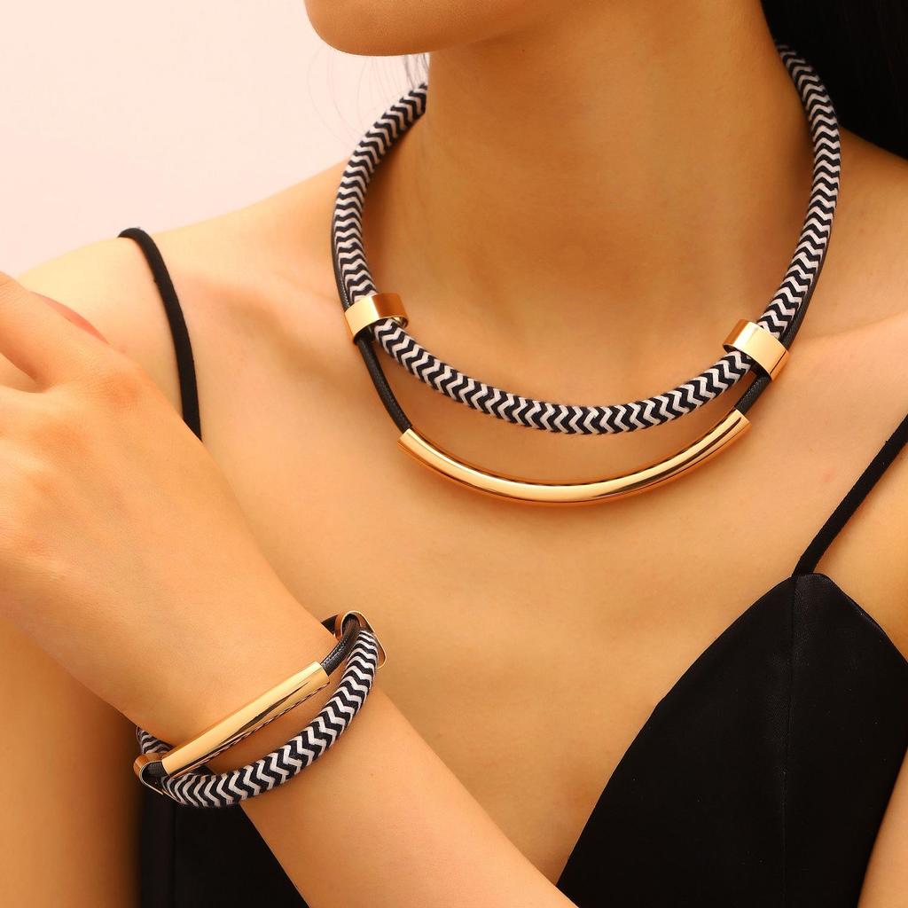 European-American Metal Punk Spring Necklace Bracelet