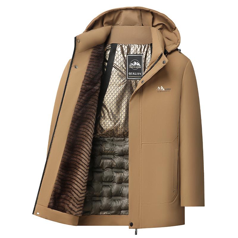 Men's Winter Warm Quilted Hooded Jackets Outdoor Windproof Padded Coat Thick Parka Jacket for Men Waterproof Windbreaker Insulated Jackets with Hood