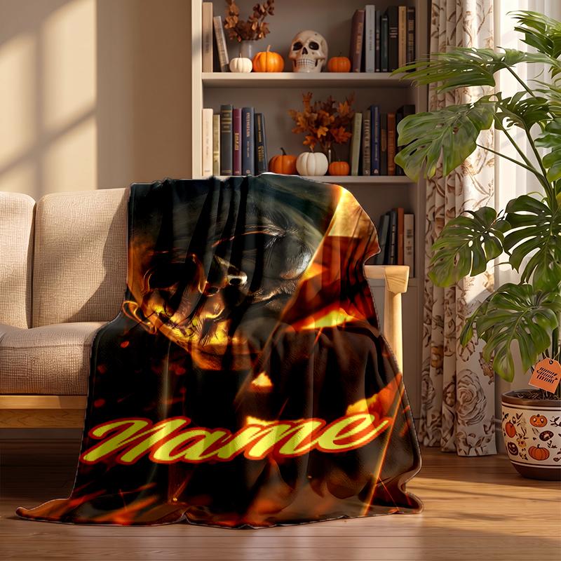 Michael Myers Custom Flannel Blankets Soft Warm Cozy Throws for Home Decor Holiday Gifts