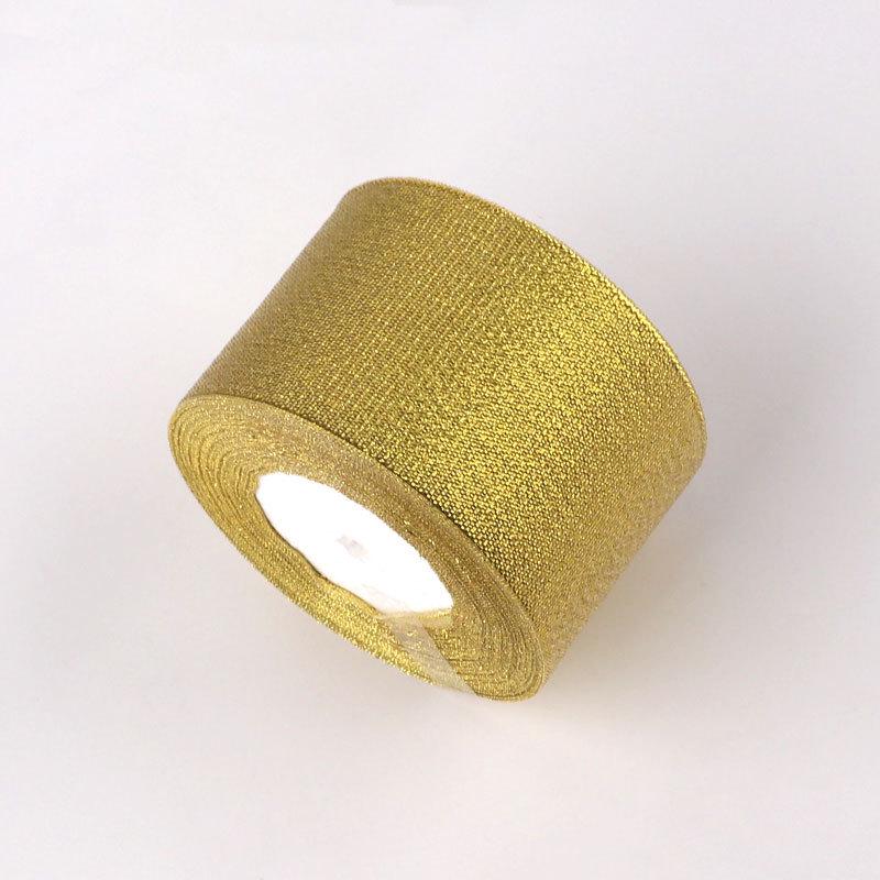 Satin Ribbon with Silver and Gold Glitter for Cake Decoration and Packaging