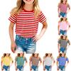 Children's Casual Short-sleeved Printed Round Neck Fashionable T-shirt Top