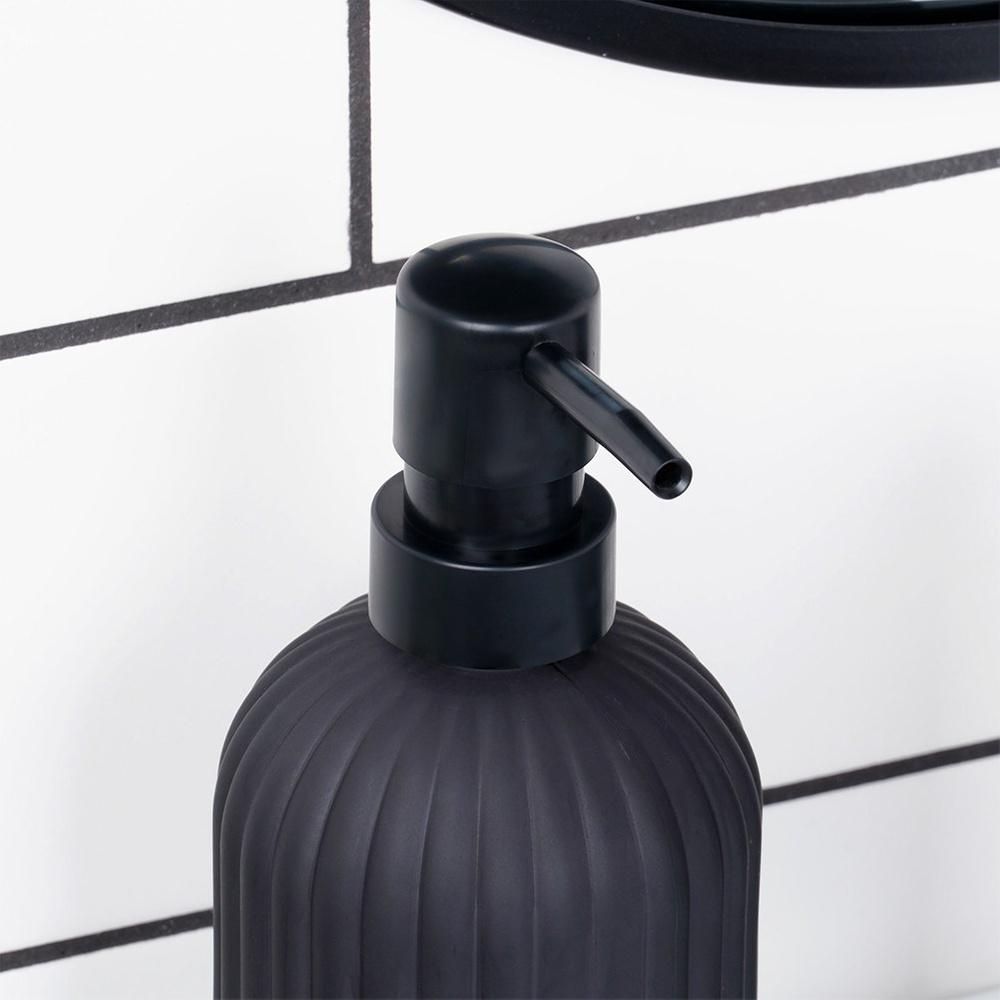 Schwarzer Glas-Seifenspender 400 ml
