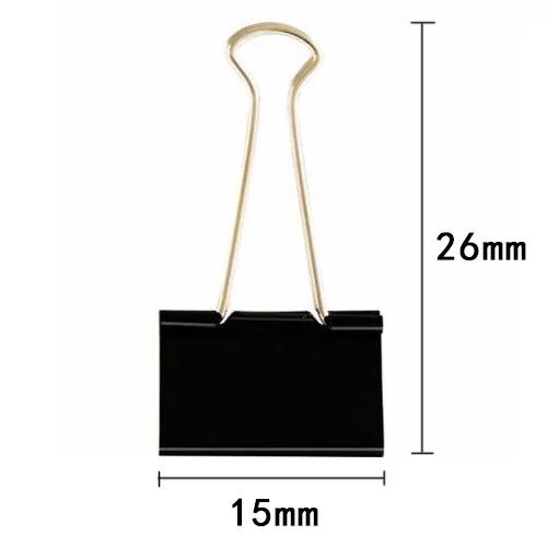 10 STÜCKE Metall Büroklammer 19 25 32 41 51mm Foldback Metall Binder Clips Schwarz Griffklemmen Papier Dokument Büro Schule Schreibwaren