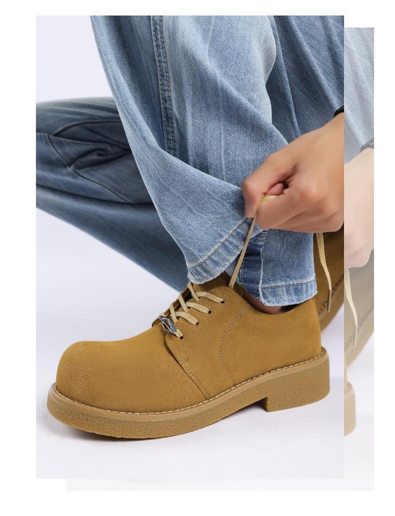 2025 Herren Mickey Mouse Derby Schuhe: Höhenvergrößernde, Dicksohlige, Modische Retro Casual Low-Top Lederschuhe