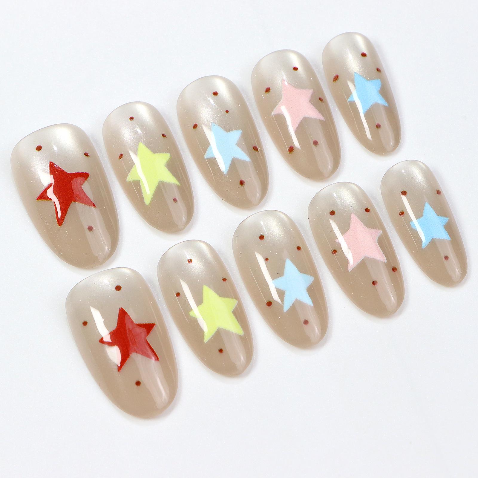 High-End Moonlight Cat Eye Glass Nail Art Tips