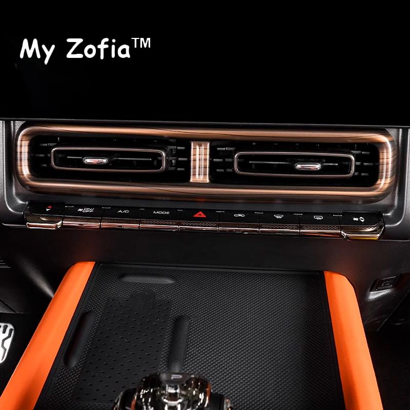 For Haval H9 2024 2025 MKII Wood Grain Gear Shift Frame Trim Window Glass Lift Button Switch Panel Protection Cover Accessories