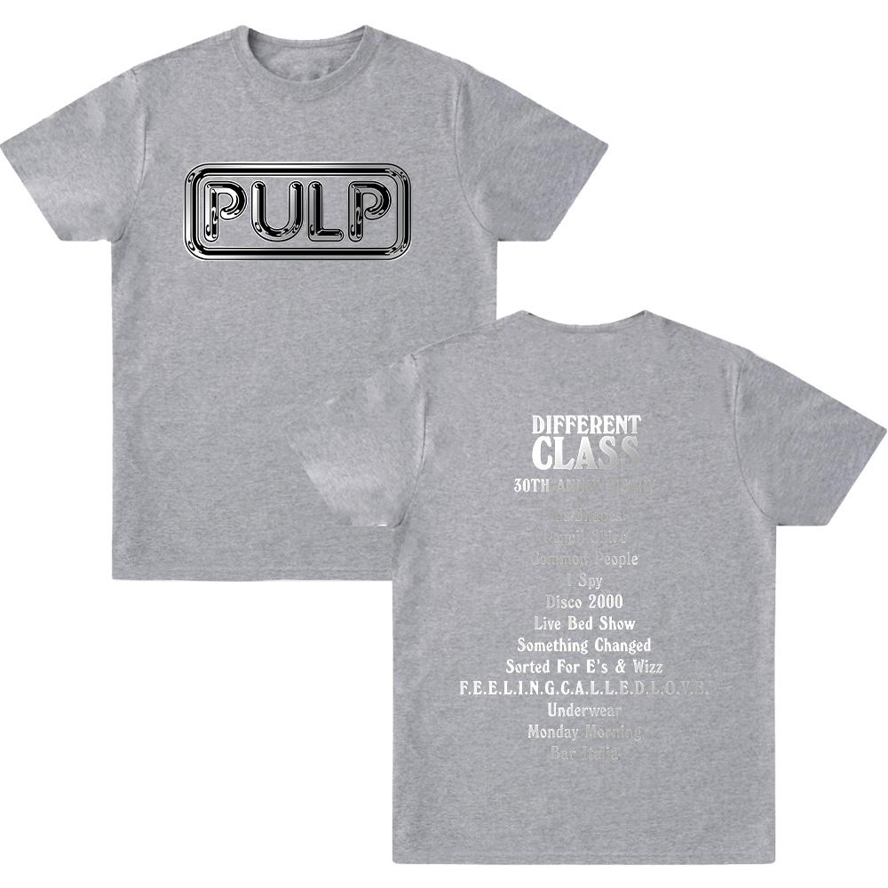 Alternative Rock Band Pulp Live 2026 Global Tour Mercah Tshirt Unisex Women Summer Streetwear Fashion New Tee Cotton Oversized Top