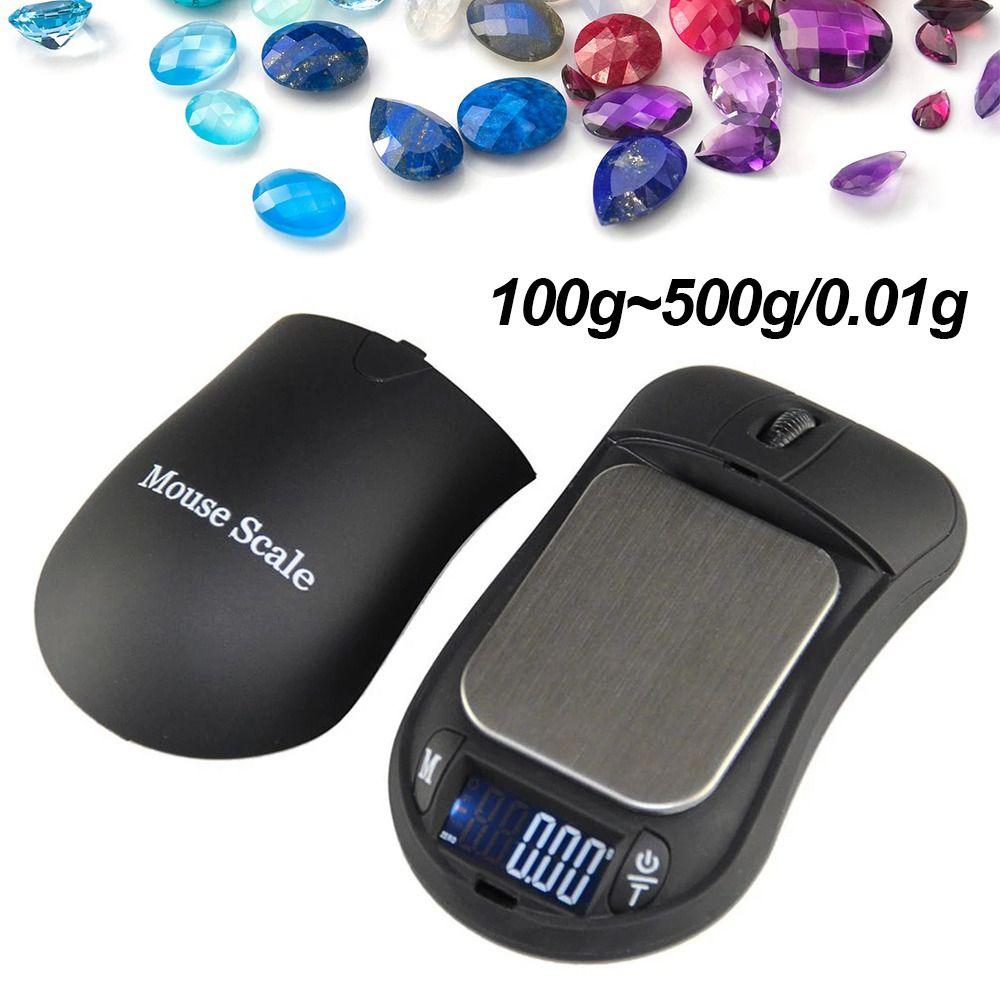 

LCD Display Digital Scales Weight Balance Scale Mouse Style Electronic Jewelry Scale 500g/0.1g