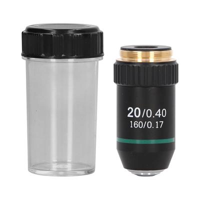 Achromatisches Objektiv Messing Verchromt 20X Mikroskopobjektiv Schnittstelle 20,2mm