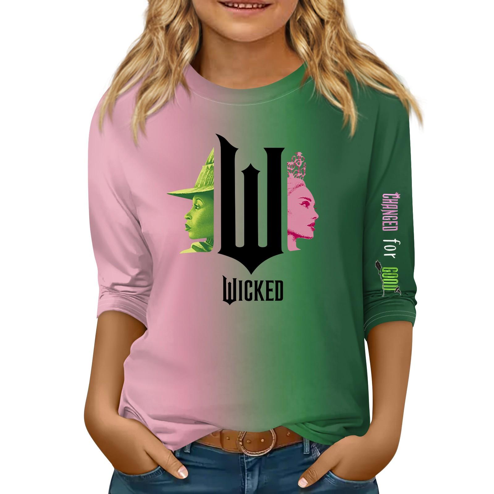 

Дитяча футболка з рукавом 3/4, повсякденна футболка з круглим вирізом, пуловер, блузка 160