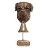 Dog Head Resins Statue Doorbell with Welcome Sign Farmhouses Entryway Wall Hanging Bells Ornament Easy Installation