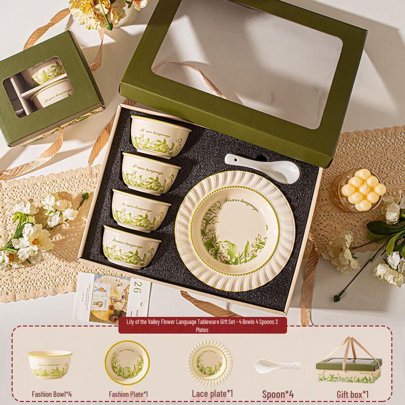 Lily of the Valley Bone China Dinnerware Gift Set