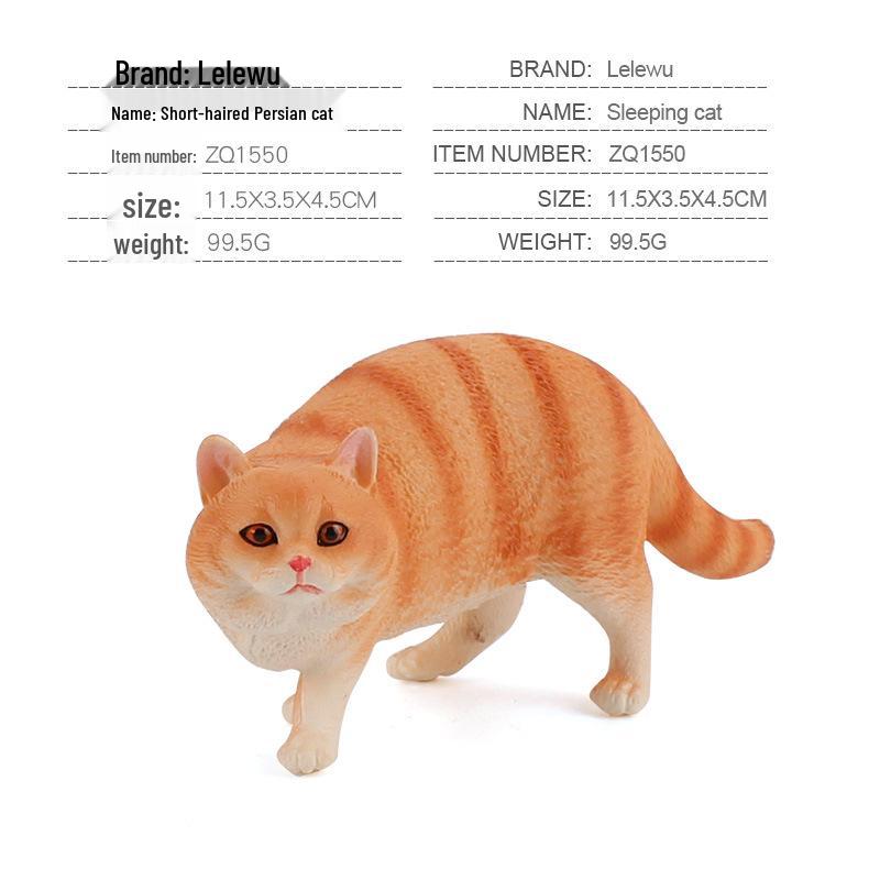 Children's Black and White Kitten Simulation Set - Toy Cat Figurine