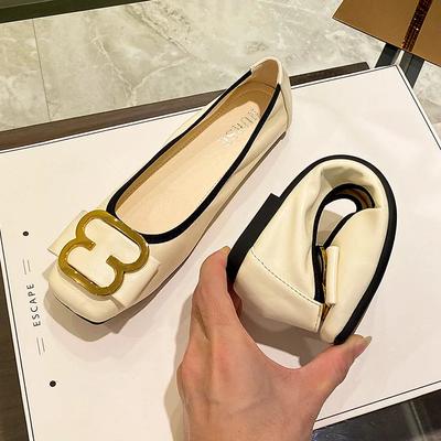 New Luxury Women's Shoes Shallow Mouth Soft Bottom Comfortable Casual Shoes Fashionable Simple Lightweight Flat Shoes