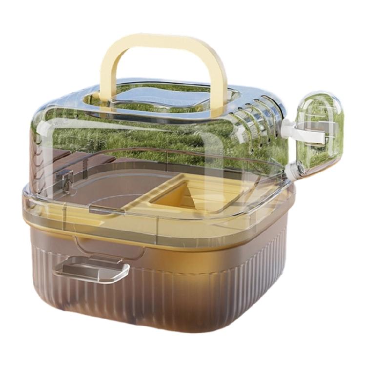 

Handheld Hamster Habitat Travel Cage With Clear View Design And Stable Construction For Indoor Outdoor Small Pet Use жёлтый