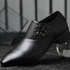 Men's Large Size Korean Style Leather Formal Business Shoes - British Pointed Toe, Breathable, Non-slip