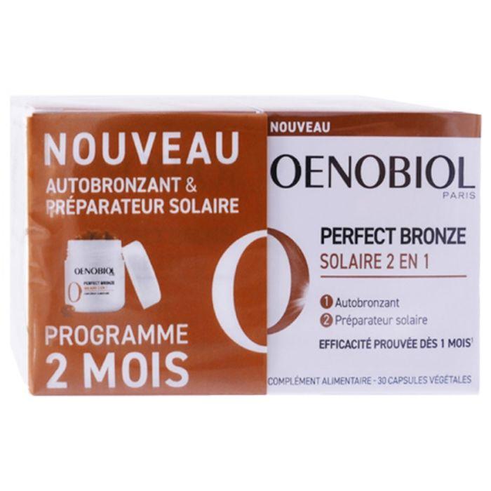 Complemento alimenticio - OENOBIOL - Perfect Bronze Solaire - 60 cápsulas - Vegano - Protección UV