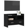 TV Stand 71.5 x 33 x 47 cm Black Oak Wood Based Material