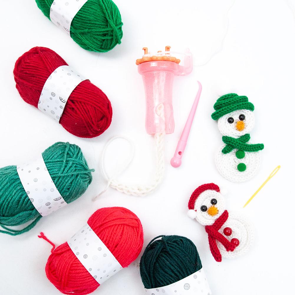 Hand-Cranked Rope Braiding Machine Kit Multipurpose DIY Colorful Woven Rope Knitting Set For Christmas Crafts Making Supplies