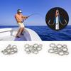 60pcs Stainless Steel Solid Fishing Figure 8 Jigging Rings Lure Tackle Accessories